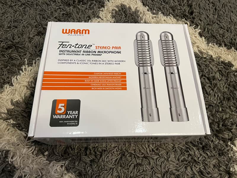 (Mint) Warm Audio Fen-Tone Ribbon Microphone Stereo Pair 2025 image 1