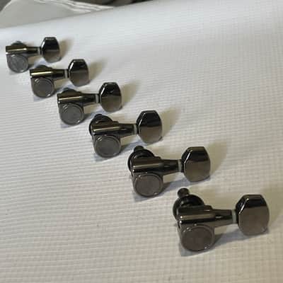 1990's Korean Era Ibanez S & RG Series Cosmo Black Tuning Pegs Tuners 6 In LIne image 2