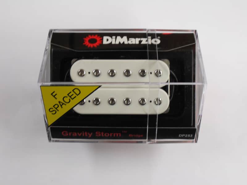 DiMarzio F-spaced Gravity Storm Bridge Humbucker White W/Chrome Poles DP 253 image 1