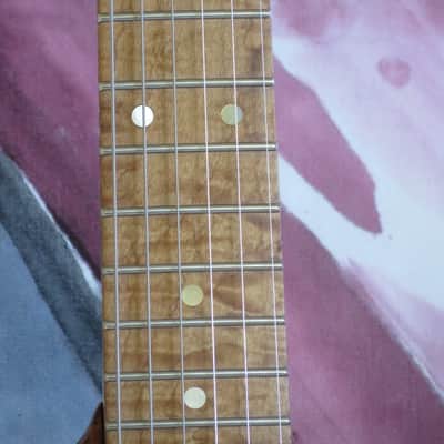 420 Guitars Strat Style  Natural Maple Burl image 5