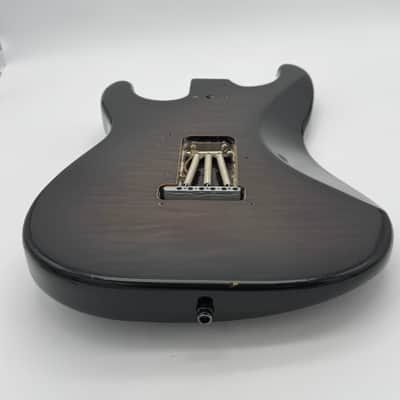 Fender Custom Shop Loaded Custom Stratocaster Body Made for Tom Rundgren 1992 - Flamed Maple Charcoal Burst image 19