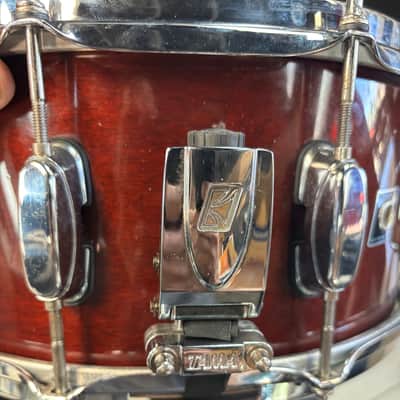 Tama Artwood Birch Shell 14” X 6.5” Snare Drum - Cherry Red Lacquer Finish image 11