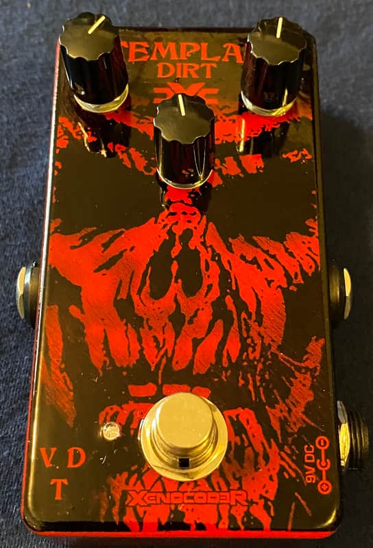 Xenocoder Templar Dirt Distortion Pedal Custom Horror Art #7/10 Black Death image 1