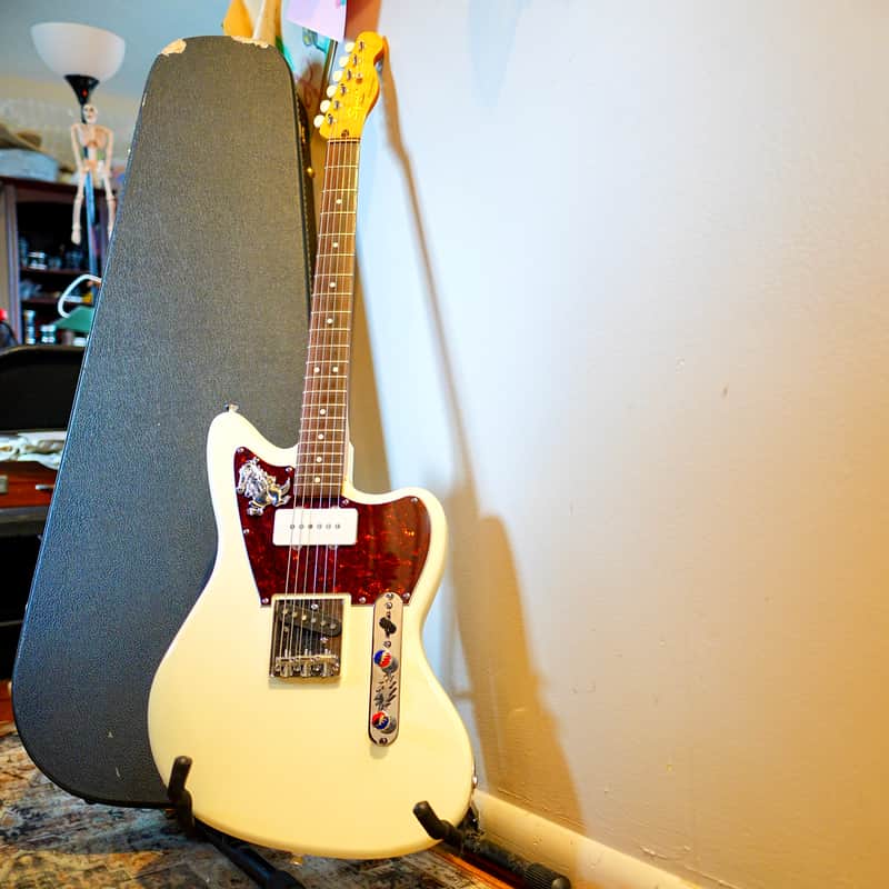 Squier Paranormal Offset Telecaster (Olympic White) w/ ’60s Custom Rosewood Neck – Series/Parallel + Phase Push-Pulls – Dead Tribute Mods + Vintage Case