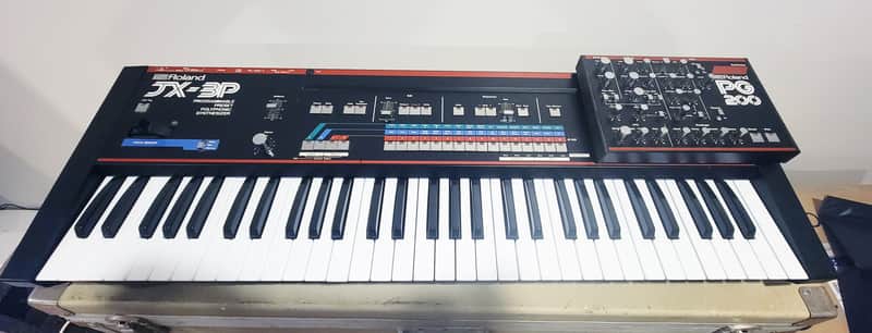 Roland JX-3P 61-Key Programmable Preset Polyphonic Synthesizer with PG-200 Programmer 1983 - 1985 - Black image 1