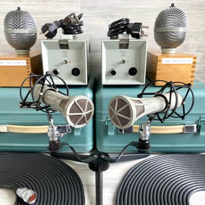 1974 Matched Stereo Pair Of Lomo 19A19 Tube Condenser Microphones w/Consecutive Serial Numbers image 5