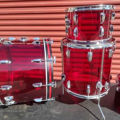 1970s Ludwig Vistalite Quadra-Plus Drum Set with Single-Color Finish image 15