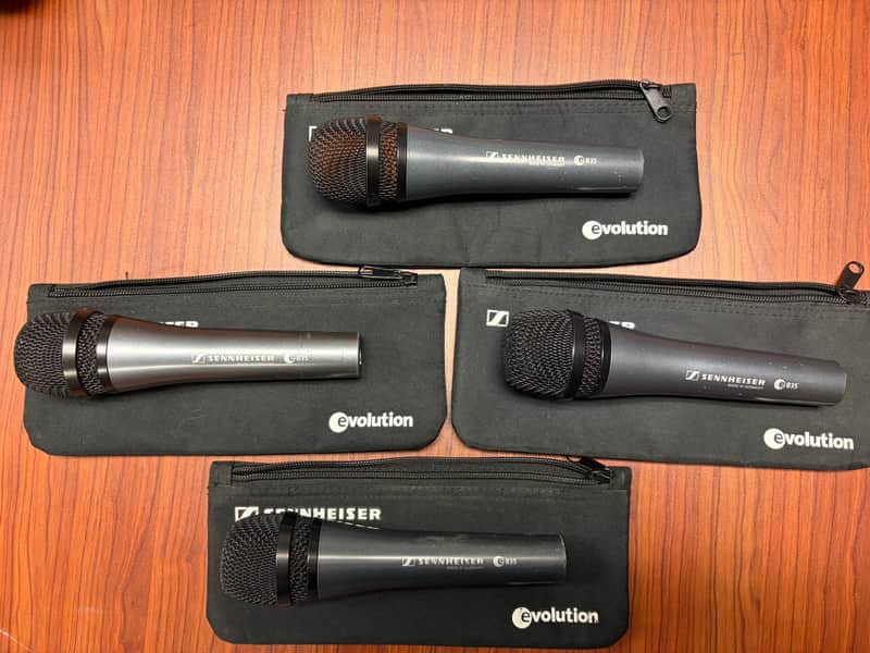 Lot of 4 Sennheiser e835 Handheld Cardioid Dynamic Vocal Microphone 1998 - Present - Dark Grey image 1