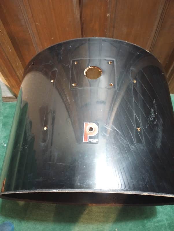 Premier 22"(diameter)x16"(depth) Bass Drum Shell 1980's - Black Wrap image 1