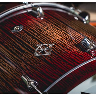 Dixon PODAX322-03-RF-CR Artisan Walnut/Maple Shell Set 22x16BD/12x9TT/16x14FT 2,3mm Steel Hoop image 3