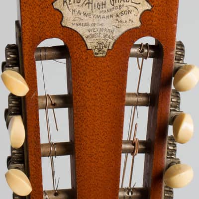 Weymann  12 String Flat Top Acoustic Guitar (1908), ser. #8494, black tolex hard shell case. image 13