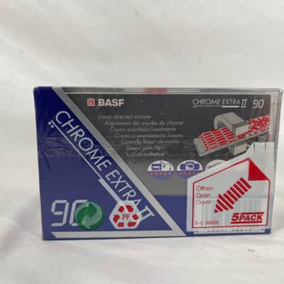 BASF Chrome Extra II CE II 90 cassette tape NEW Factory Sealed 5 PACK Type 2 image 5