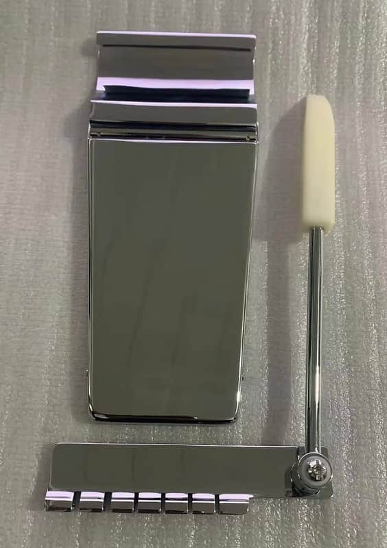Chrome Guitar Vibrato Tremolo Vibrola Tailpiece with Whammy Bar image 1