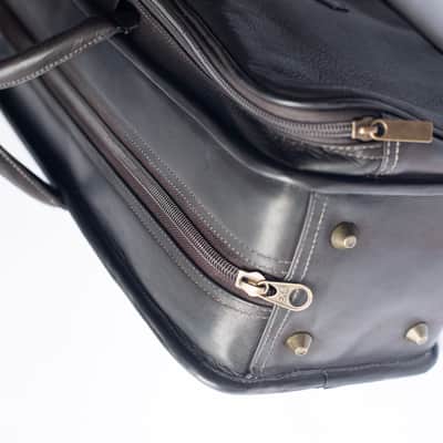 Premium Handmade Full-Grain Brown Leather Alto Sax Case image 8