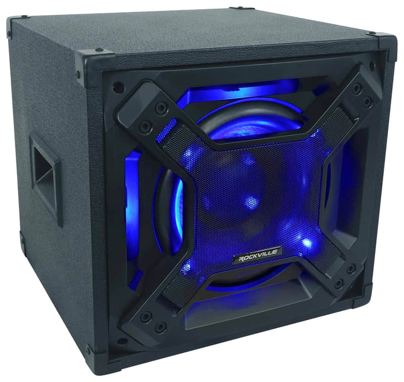 Rockville BASS BLASTER 10 10" 750w Powered Home Audio Subwoofer Theater Sub+LED image 1