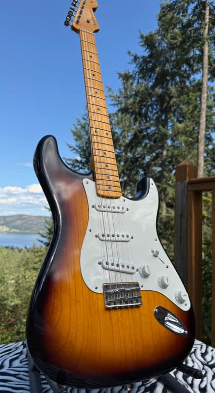 Vintage Custom ‘55 Hard Tail Stratocaster Time Capsule Package Sunburst, 2023 image 1