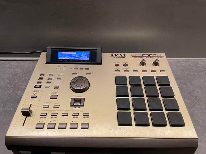 Akai MPC2000XL, Custom Gold, 8 output card, card reader, 32mb, new screen and pads. image 1