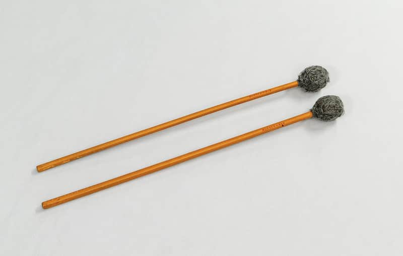 Musser M-9 Gray Yarn Mallets Rattan Handles (Pr.)- 80's image 1