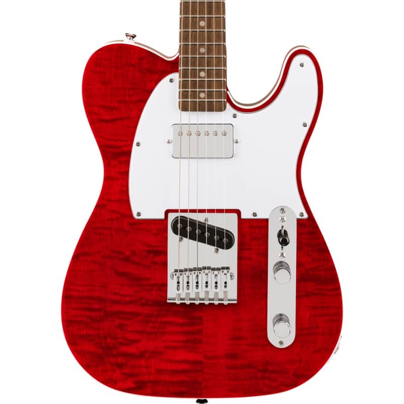 Squier Affinity Series Telecaster FMT SH Electric Guitar - Crimson Red Transparent image 1