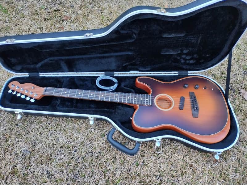 Fender American Acoustasonic Telecaster - USA - Darkburst - Clean Tele w/ Hardshell Case! image 1