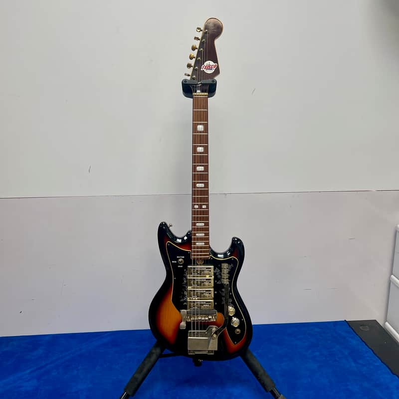 Vintage 1960's Teisco Del Rey ET-440 Spectrum 4 Sunburst Electric Guitar Made in Japan image 1