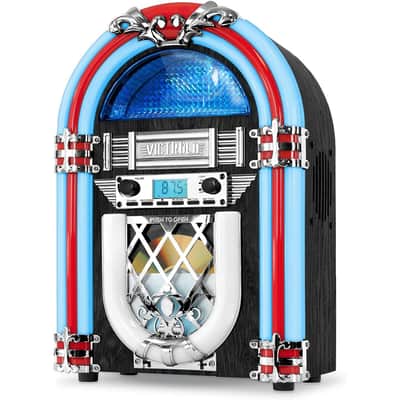 Victrola VJB-125 Retro Desktop Jukebox with CD Player, FM Radio and Bluetooth image 1