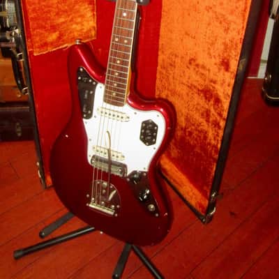 1966 Fender Jaguar Candy Apple Red w/ Matching Headstock image 2