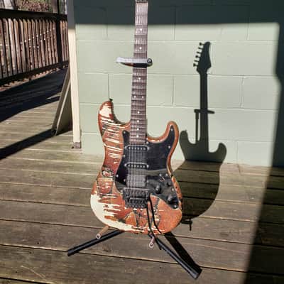 Lado 1988 Line Cracked Series with Custom Beveled/Scalloped Kramer Neck + German Schaler Floyd Rose Bridge image 1