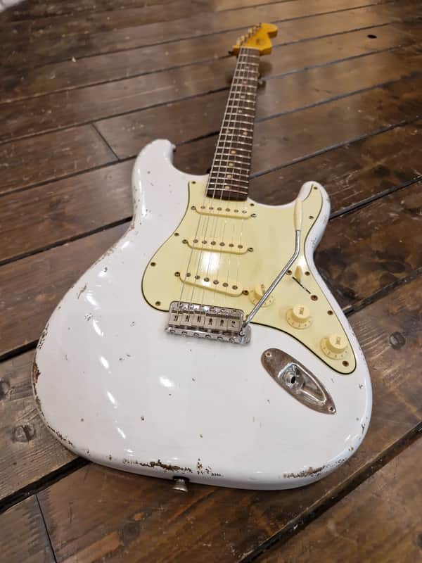 FURLATTINI Stratocaster Olympic White Relic | Reverb Romania