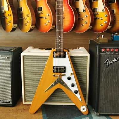 Epiphone 1958 Korina Flying V (White Pickguard) 2023 - Aged Natural image 1