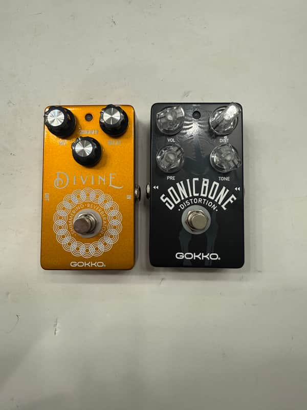 Gokko Divine Shimmering Reverb + Sonicbone Distortion Guitar Effect Pedal Lot image 1