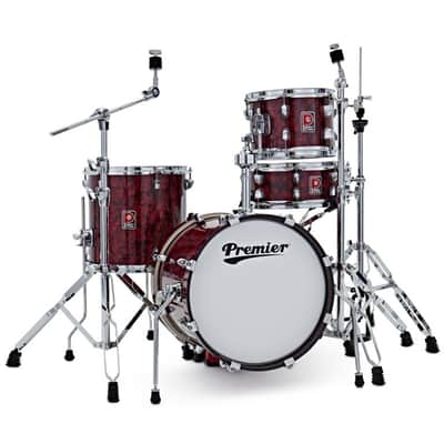 Premier Heritage 4 Pc Drum Kit Set w/ 16" Bass - Burgundy Red Pearl image 9