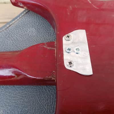 Vintage 1963 Gretsch Corvette Electric Guitar Husk Project w/ Pickups, Hagstrom Case! image 17