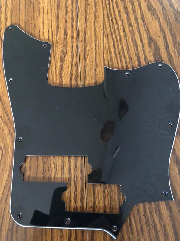 Squier Vintage modified Jaguar Bass V pickguard 2014 Black image 1