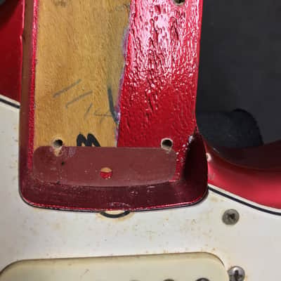 Vintage 1966 Fender Strat – Rare Candy Apple Red – All Original, Excellent+ image 20