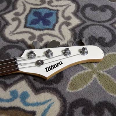 Tanara P/J P-Bass Clone (1980s, Olympic White) image 5