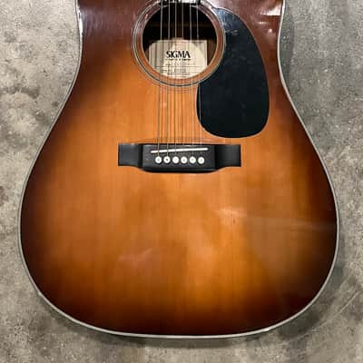 Made in Japan Sigma by CF Martin 52SDM-5S 70s dreadnought acoustic guitar Sunburst image 1