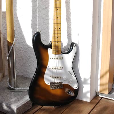 Squier Stratocaster 57' RI 1982 JV Japan Export 3,17kg! USA Fullerton Black Bobbins PUs 100% orig ! image 20