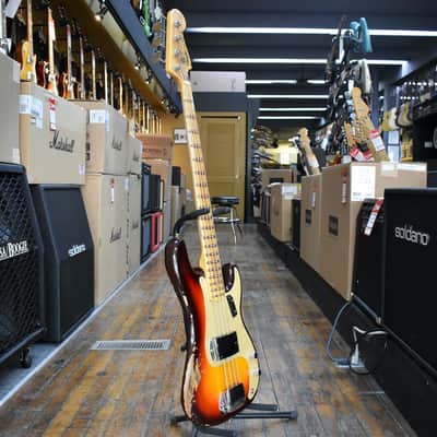 Fender Custom Shop 1958 P-Jazz Bass Heavy Relic Chocolate 3-Color Sunburst w/Tweed Case image 5