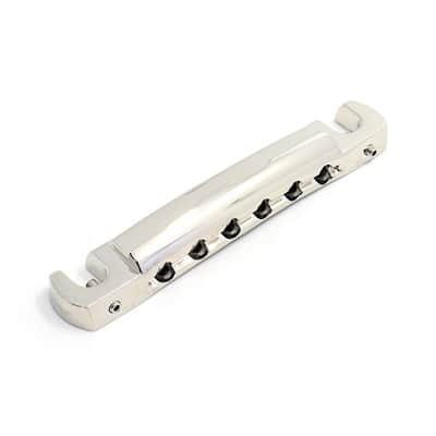 Vintage Spec Faber alu compensated Wraparound Tailpiece, Nickel image 1