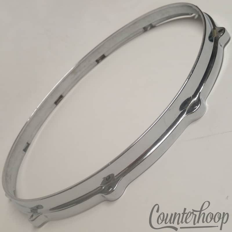 *Gretsch 14" Die-Cast Snare Drum Rim 10-Lug Hoop Vintage 70s Batter USA Chrome* image 1