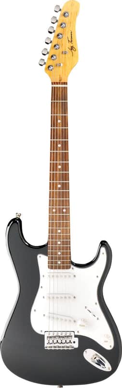 Jay Turser JT-30-BK-A 3/4 Size Double Cutaway Electric Guitar - Black image 1