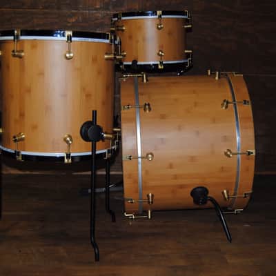 Woody / Bearing Edge Drums 3-piece Shell Pack Woody Drums Bamboo Veneer image 1