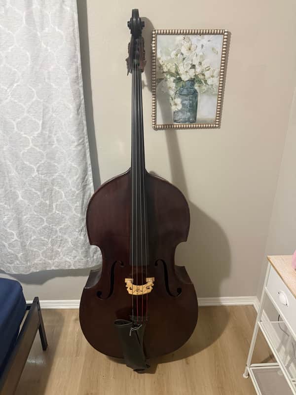 Unknown 3/4 double bass 1870-1900 - Dark image 1