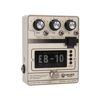 Walrus Audio EB-10 Preamp / EQ / Boost Effects Pedal (Cream) image 2