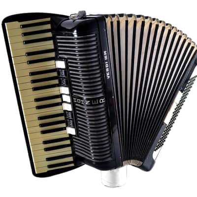 Vintage Top German Made LMM Accordion Hohner Verdi III M - 120 bass, 12 switches + Original Hard Case & Straps image 10