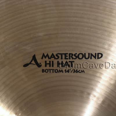 14" ZILDJIAN A series MASTERSOUND HI HAT CYMBALS, EXCELLENT, DEMO VIDEO! image 13