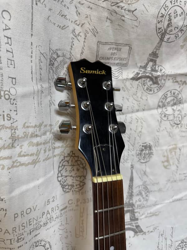 1990's Samick SG-21 F Flame Maple Top Vintage Sunburst Finish RARE