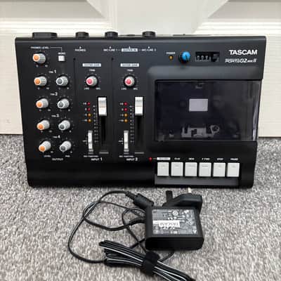 (Rare) TASCAM Porta 02 Ministudio 4-Track Cassette Recorder 2000s - black (custom pitch modded) image 1