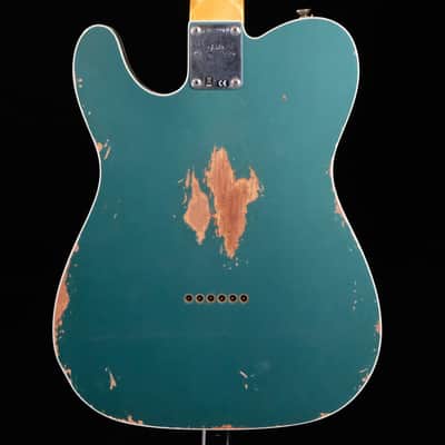 2023 Fender Custom Shop 1965 Telecaster Custom Heavy Relic Electric Guitar - Aged Sherwood Green Metallic image 4